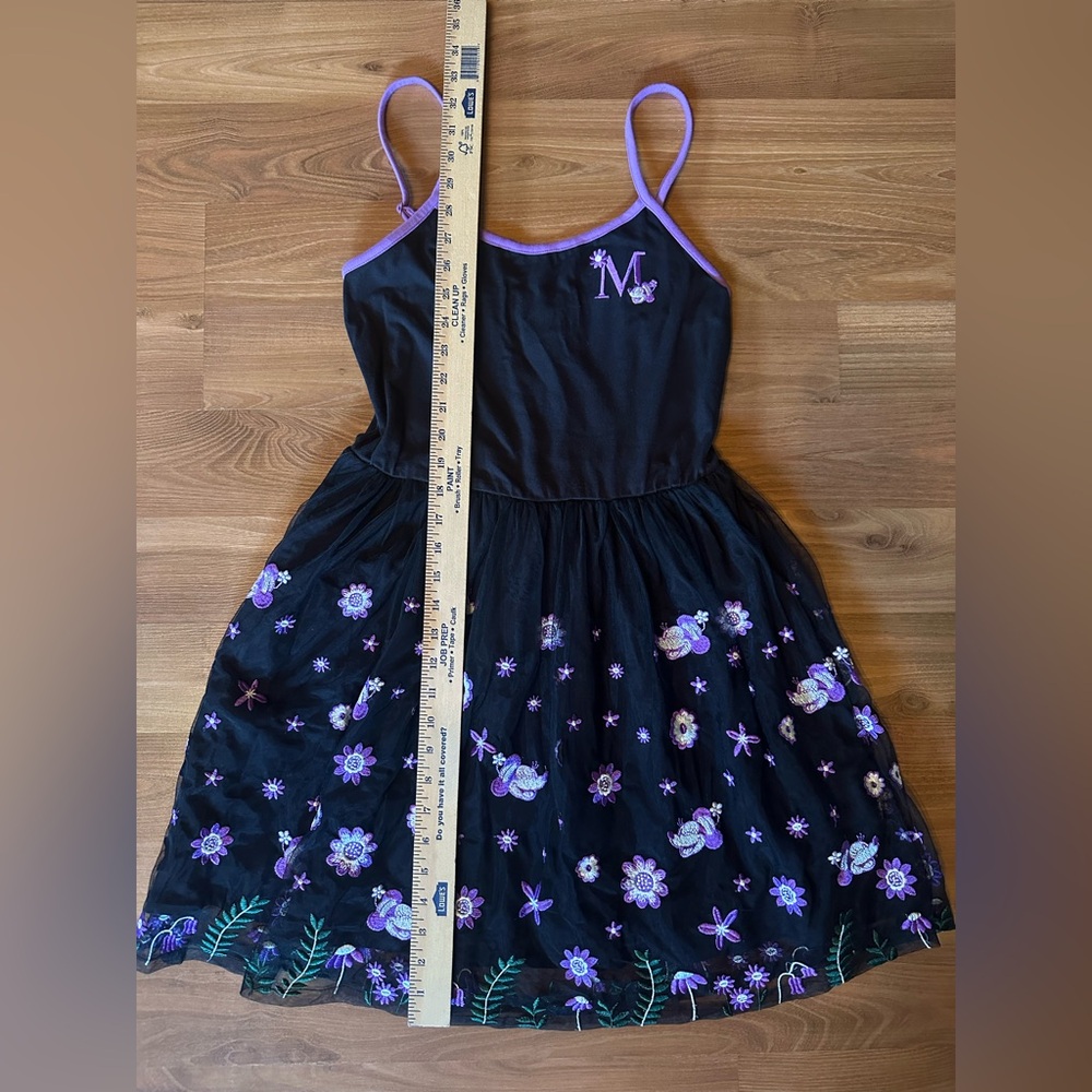 Disney Black and Purple Floral Minnie Mouse Dress - Picture 8 of 11